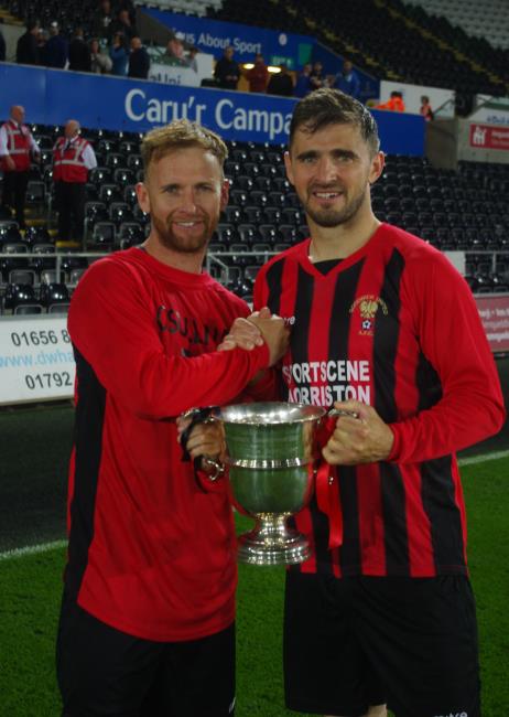 Brothers - Chris and Wayne O Sullivan with West Wales Cup